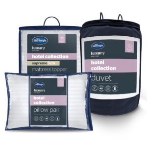 Silentnight Hotel Collection 13.5 Tog Duvet, Mattress Topper and Pillow Pair Bundle