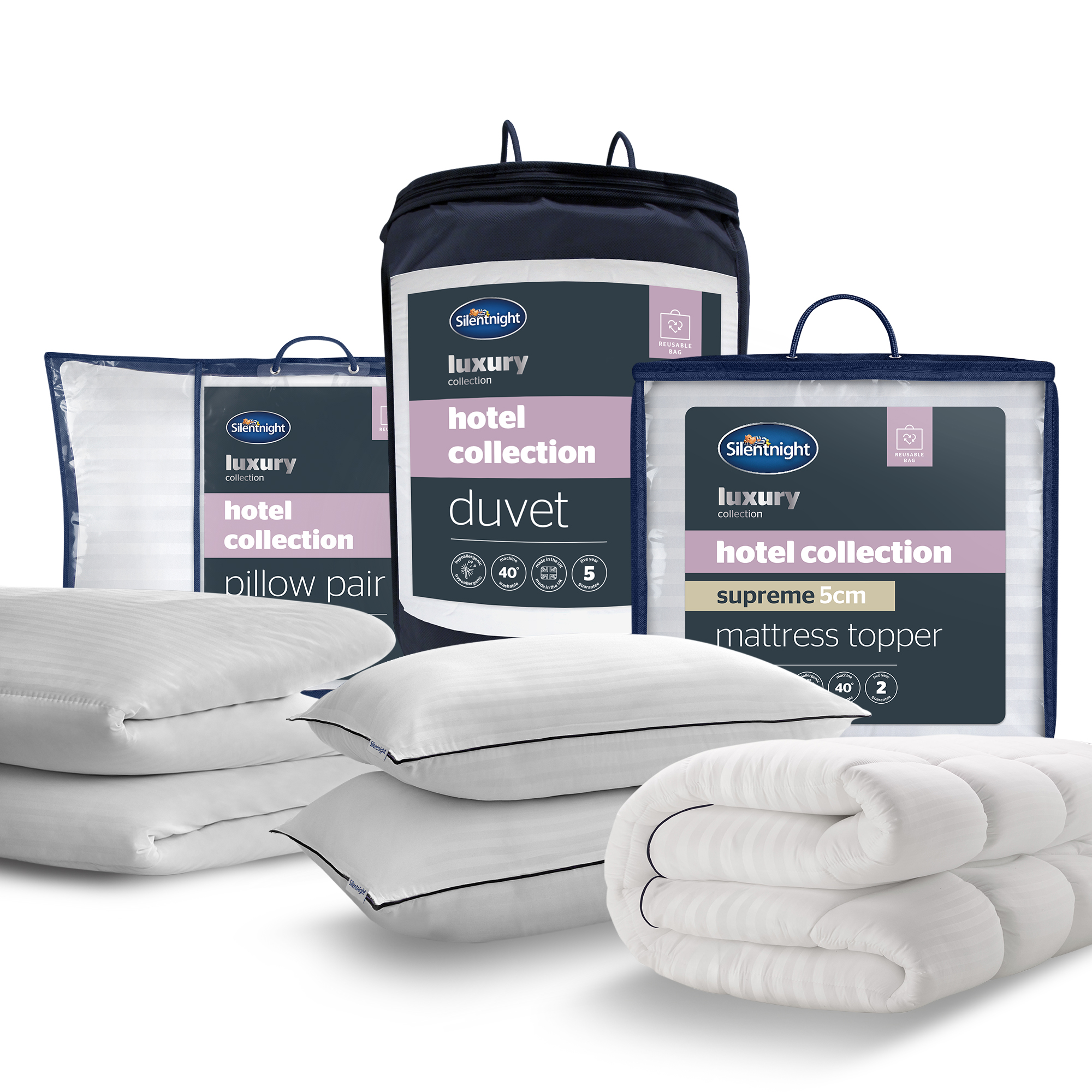 Silentnight Hotel Collection Eenpersoonsdekbed-13.5 Tog Luxueus Zacht Winter Quilt Dekbed, Dik, Warm en Cosy-Eenpersoonsmaat, Wit