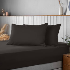 Silentnight Supersoft Black Pillowcase Pair