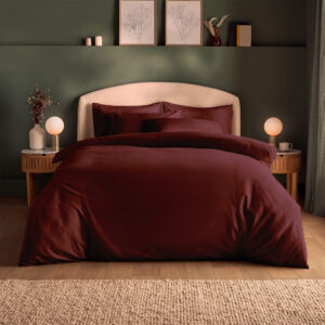 Silentnight Brushed Cotton Duvet Set - Burgundy