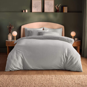 Silentnight Brushed Cotton Duvet Set - Silver