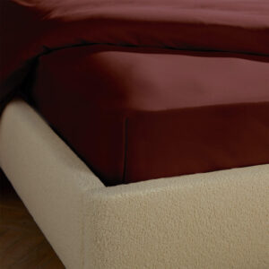 Silentnight Brushed Cotton Fitted Sheet - Burgundy