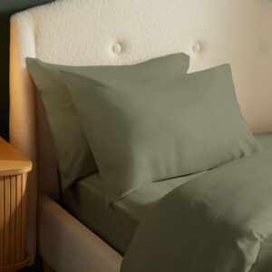 Silentnight Brushed Cotton Pillowcase Pair - Green