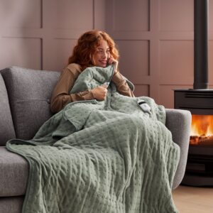 Silentnight Luxury Heated Throw - Sage