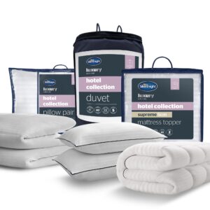 Silentnight Hotel Collection 10.5 Tog Duvet, Mattress Topper and Pillow Pair Bundle