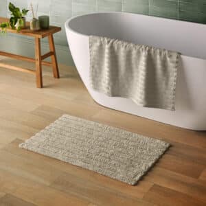 Silentnight Ribbed Cotton Bathmat - Natural